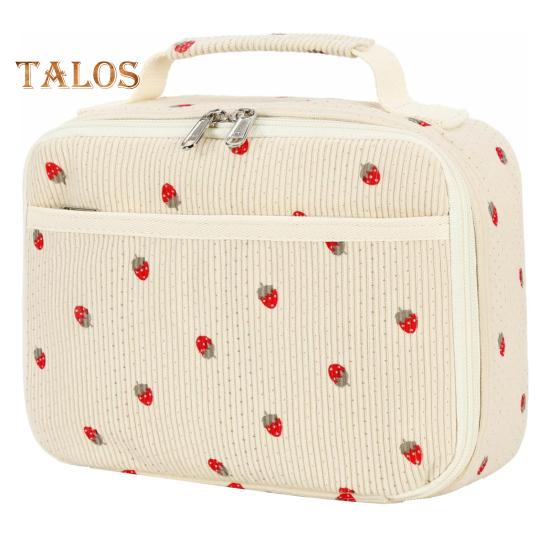 Детская изолированная сумка для ланча вельветовый ланч-бокс для школы вместительный органайзер-холодильник с застежкой-молнией легкая сумка для ланча на работу и пикник 1473₽