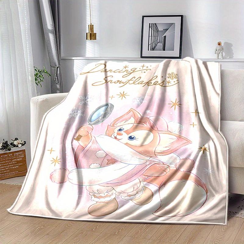 1pc, LinaBell (2) Home Decor Flannel Blanket, Perfect Gift for Bedroom, Living Room, Travel, Camping, Car, Beach, Office Nap, Ideal Sofa Throw, Outdoo