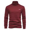 AIOPESON Men Turtleneck T-shirt 2022 Autumn Winter Casual Solid Long Sleeve Bottoming Shirt for Men Slim Basic Underwear Shirts Man Pullover Tops