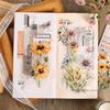 20 Pcs Beautiful Flowers Stickers Creativity Decorative Collage Scrapbooking Stick Labels Junk Journal Supplies