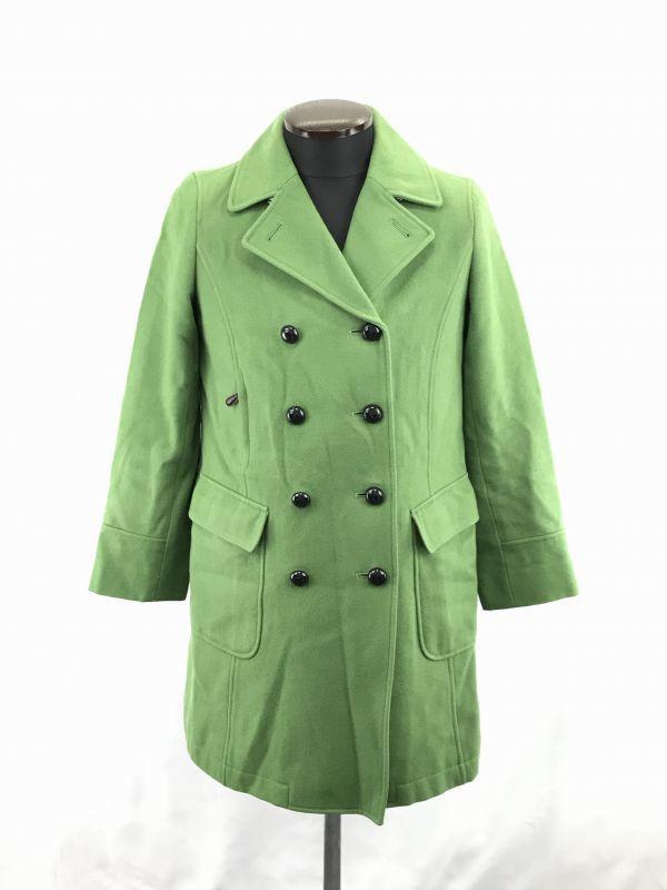 

MACKINTOSH PHILOSOPHY/Center Vent Wool Pea Coat/Outerwear/38/Women’s M/Green/Made by Sanyo(USED)
