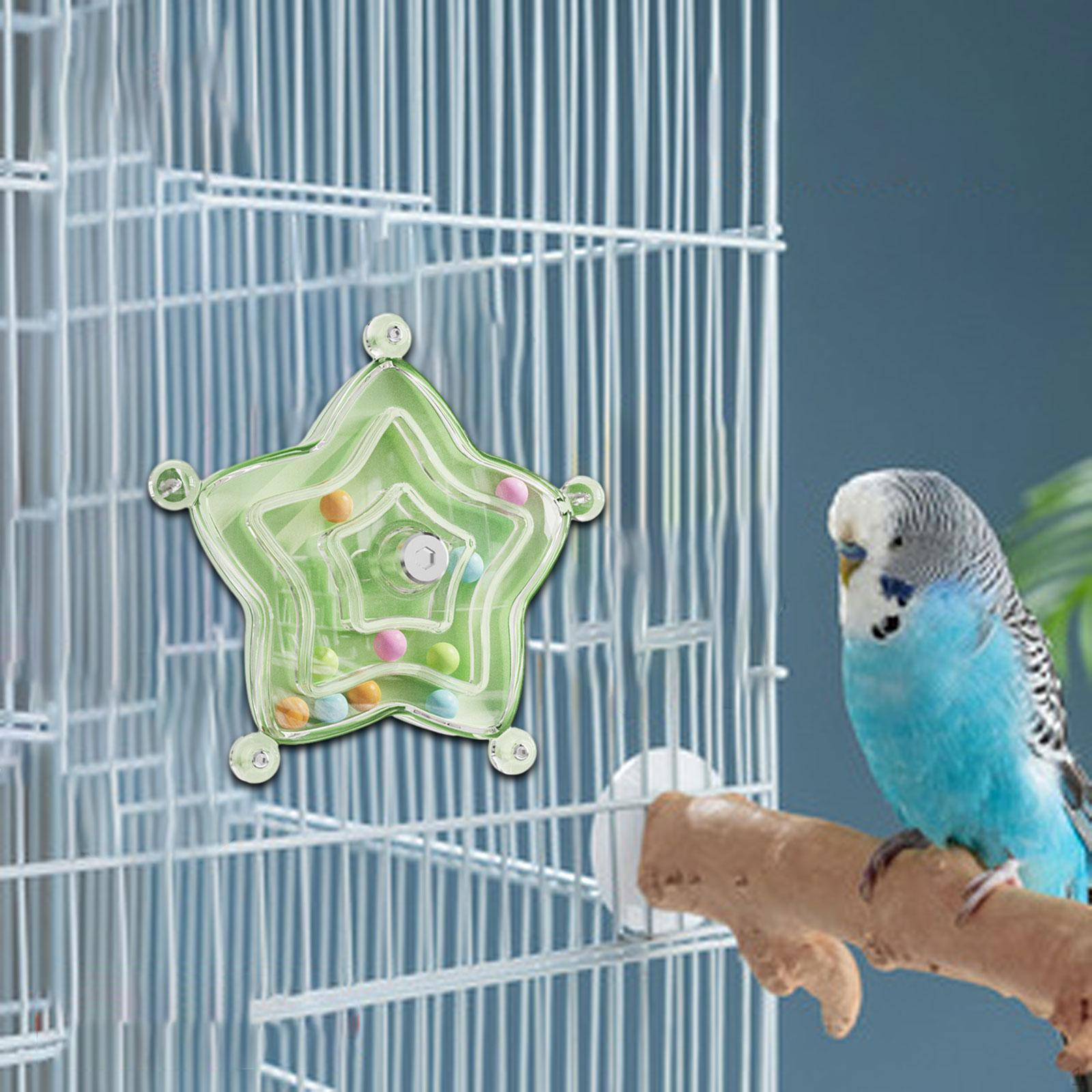 

Bird Cage Toy Parrot Rotary Wheel Rattle Accessories Exercise Enrichment for Parrotlets синій