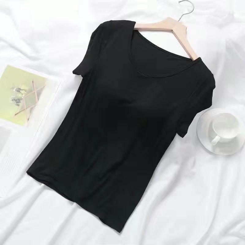 Damen Einfarbig Brustpolster Cup One Damen Tank Top Unterwäsche Übergröße