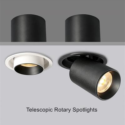 Faretti LED da incasso rotanti e pieghevoli regolabili dimmerabili CREE Chip COB a testa singola 7W 10W 12W Plafoniera