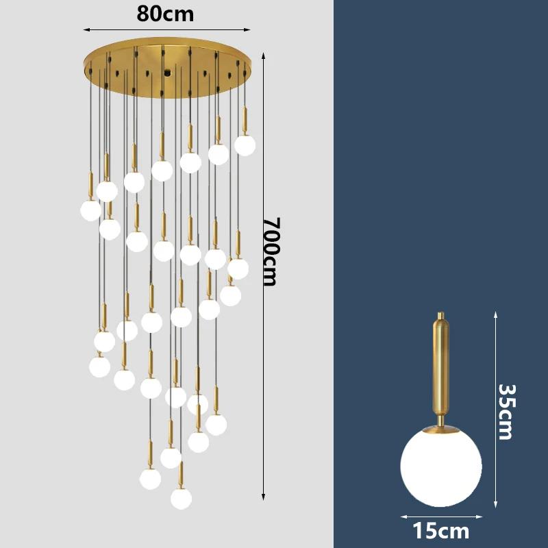 Nordic Home Decor Dining Room Pendant Lamp Lights Indoor Lighting Stair Lamp Living Dining Room Hanging Light Chandelier Lamps