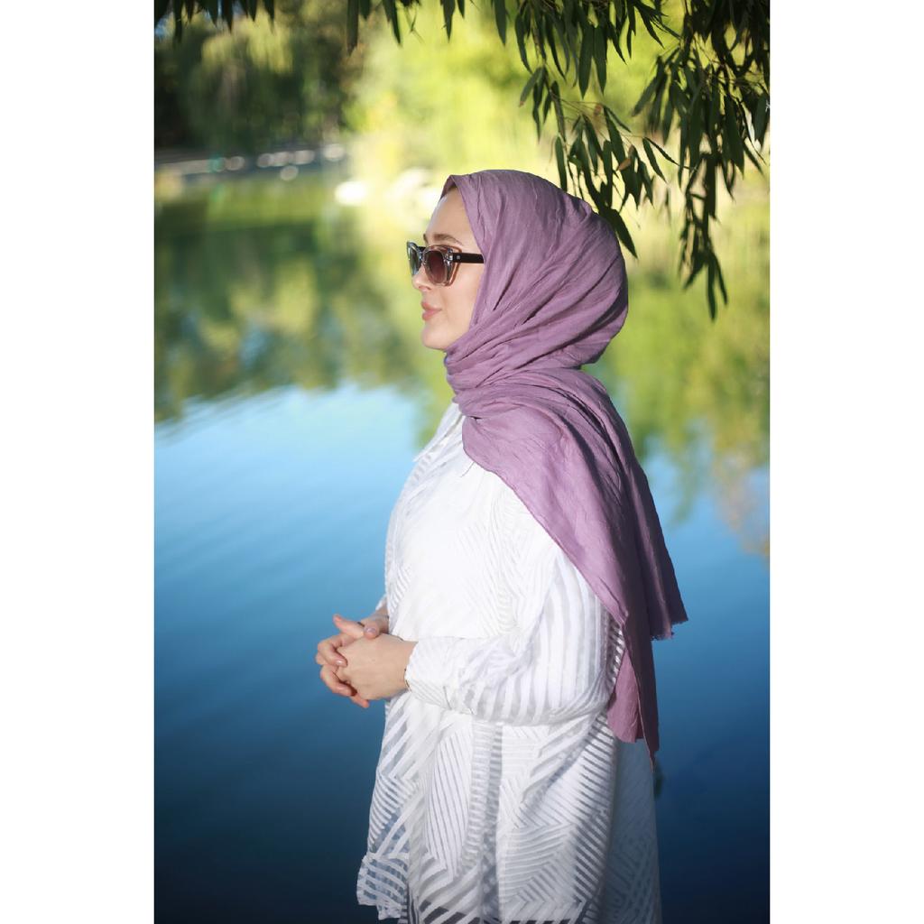 Hijab-Schal aus Bambus, Marineblau