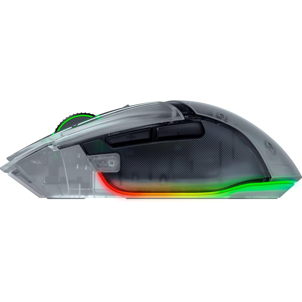 Razer Basilisk V3 Pro 35K Phantom White Edition Wireless Gaming Mouse with HyperSpeed Wireless Bluetooth and Wired Focus Pro 35K Optical and 3rd
