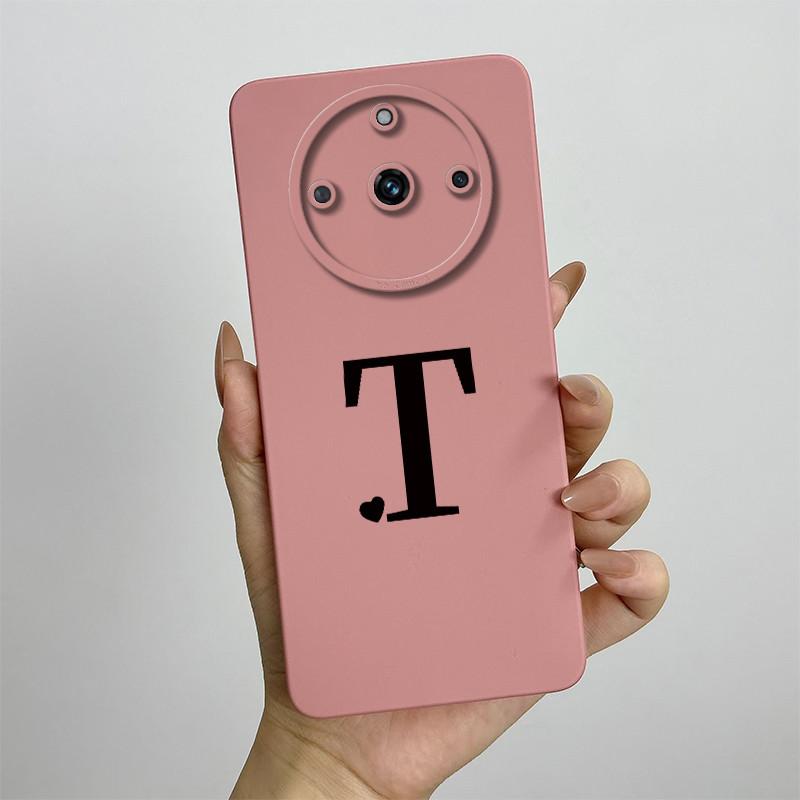 For Realme 11 Pro Case Realme 11 Pro + Plus Phone Case RMX3771 RMX3740 RMX3741 Cover Cute Initial Letters Skin Soft Matte Cover