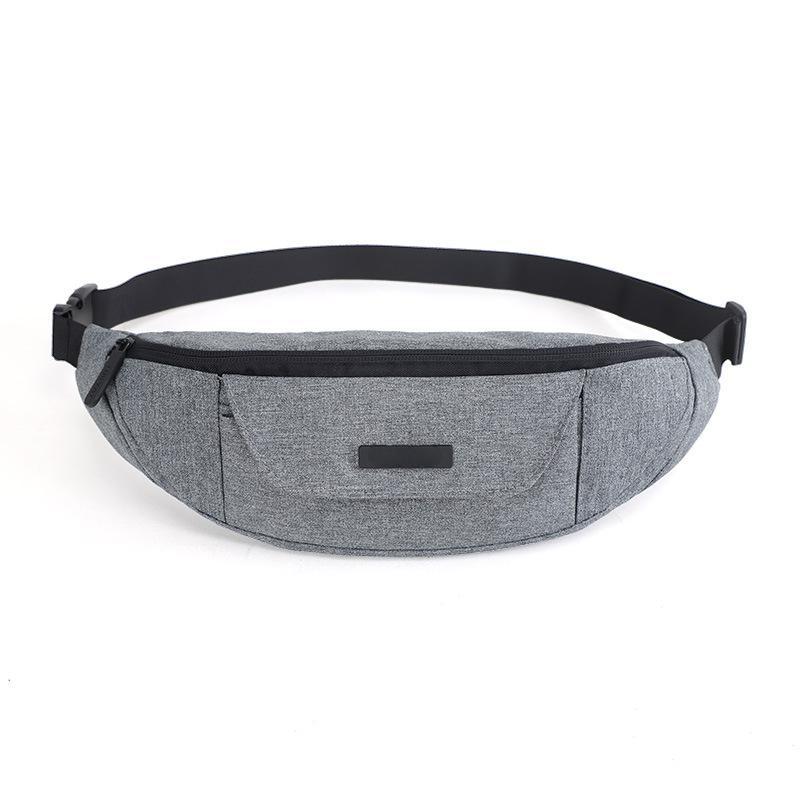 

Модная мужская поясная сумка, горизонтальная сумка для мобильного телефона, повседневный бег, фитнес, небольшой рюкзак, сумка через плечо на одно плечо светло-серый
