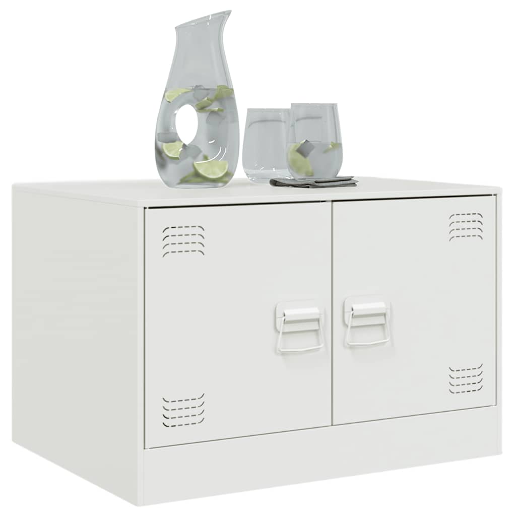 White Coffee Table 67 x 50 x 44 cm Steel