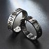 Nordic Hollowout Odin Amulet Vintage Rune Ring for Men Stainless Steel Character Ring Wedding Jewelry Valentine's Day Charm Gift