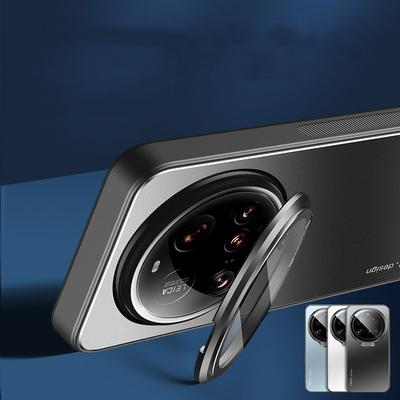 Per Xiaomi 15 Ultra Custodia per telefono con supporto per fotocamera in metallo per Xiaomi Mi 14 15 Pro 15ultra Custodia antiurto opaca con cavalletto