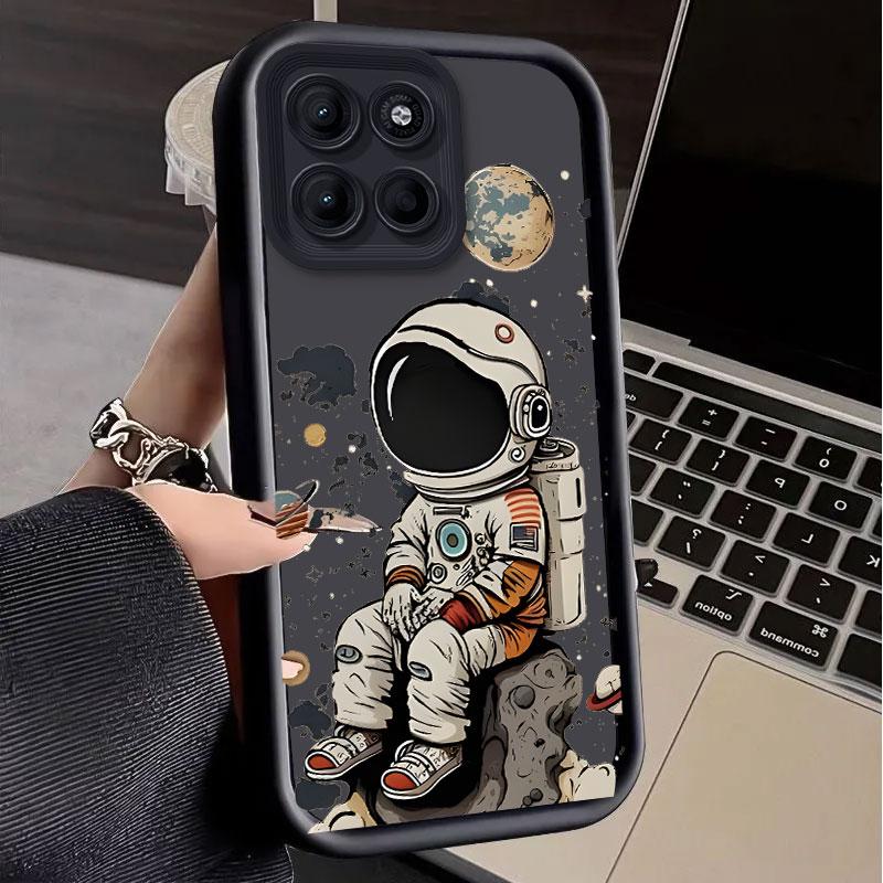 Silicone TPU Case For Motorola Moto G Stylus 2026 G Power 5G Edge 2025 Protective Cover Shockrpoof Astronaut Print Pattern Funda