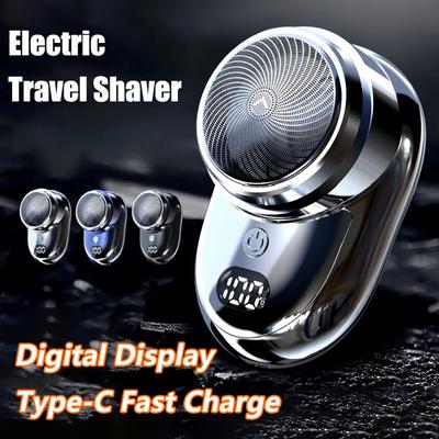 Rasoir Électrique de Voyage Rasoir Portable Homme Rasoir Mouillé et Sec Rechargeable USB Rasoir Type C Machine à Raser Mini Pour Hommes