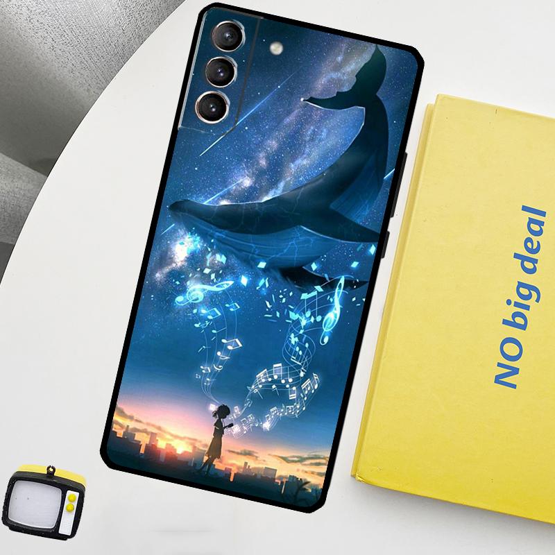 Flying Whale Magical Phone Case For Samsung Galaxy S25 Ultra S20 S21 S22 S23 Plus S9 S10 S25 FE S24 Ultra Cover