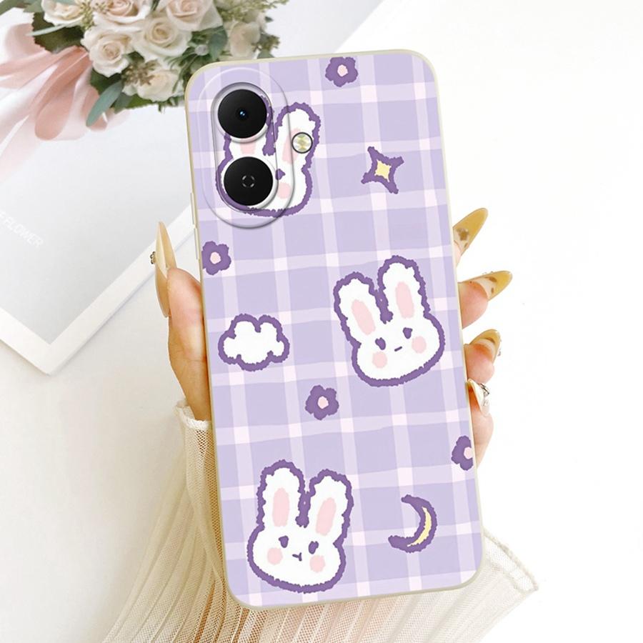 Pone Case for Tecno Spark Go 2 Case KM4 Cute Panda Lovely Rabbit Pattern Shell for Tecno Sparkgo2 GO 2 Len Proective Back Capa