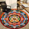 1pc Mandala Art Chair Carpet for Office Non-Slip, Machine Washable Rug for Office - Holiday DecorMachine Made yy251029009