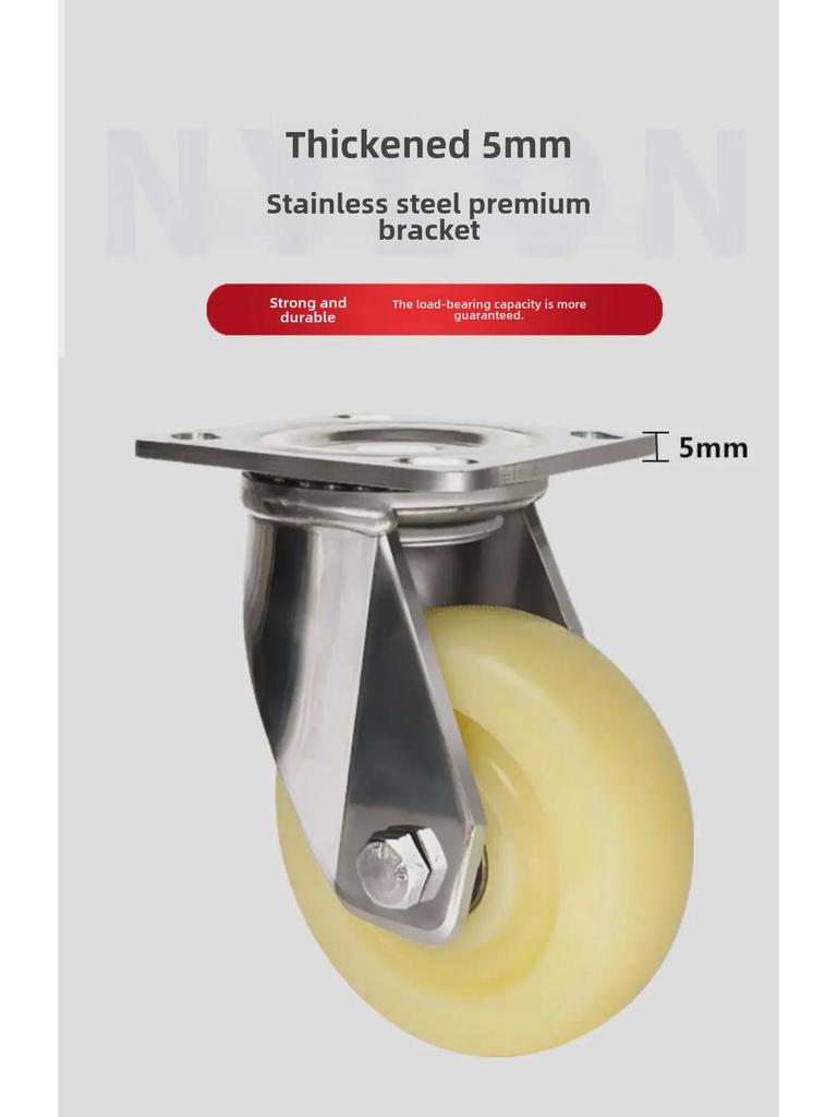 Robustes, wasserdichtes Nylon-Lenkrad aus Edelstahl 304 mit Bremse (4", 5", 6", 8").