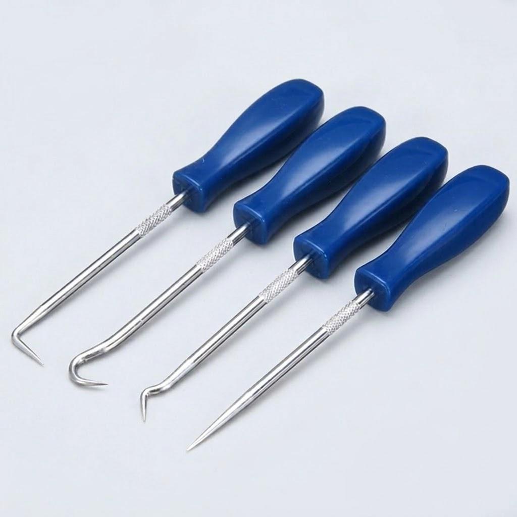 

Car Pick Hook Set O Ring Oil Seal Gasket Puller Remover Craft Hand Tool Universal Blue Silver Auto Repair Tool синий