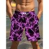 Men's Stylish Printed Beach Shorts with Geometric Pattern Print