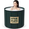 80cm Folding Portable Soaking Tub for Hot Spa and Ice Freestanding Bathtub for Fast Muscle Quick Assembly Required Adults, Recovery, (80cm80cm65cm)
