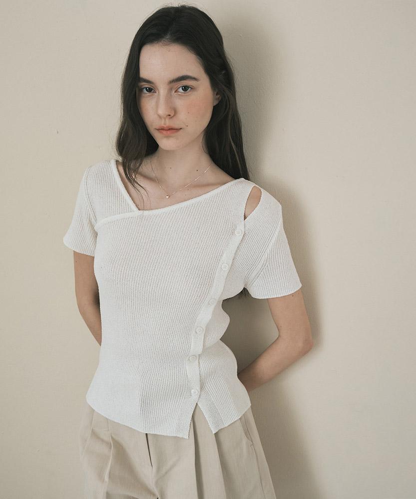 AAU Asymmetrical Knit_Ivory