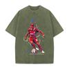 Trendiges Bedrucktes T-Shirt Herren Damen Kleidung Vintage Gewaschenes Oversize T-Shirt Sommer Kurzarm Baumwoll Tops