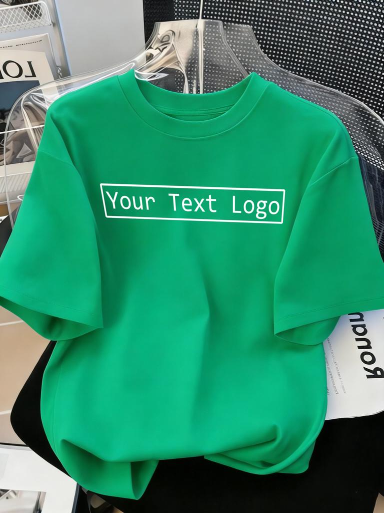 Customized Personalized Your Text Logo Female T Shirts Cotton Breathable Soft Workwear Casual Loose Home Clothes Trendy Y2K Tee