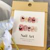 Childlike Pink Glitter Anime Cartoon Short Wearable Nails