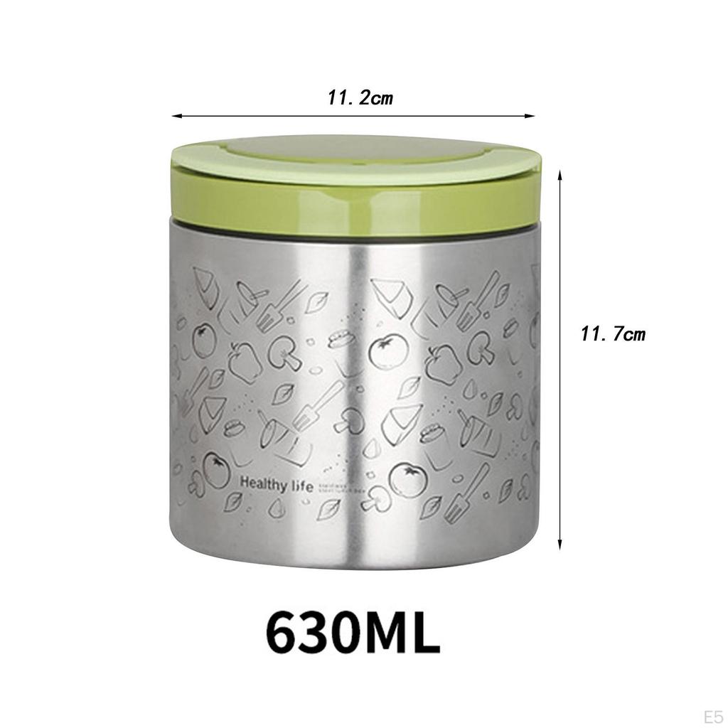 Insulated Lunch Container 630ml Portable Meal Prep Leakproof for Office