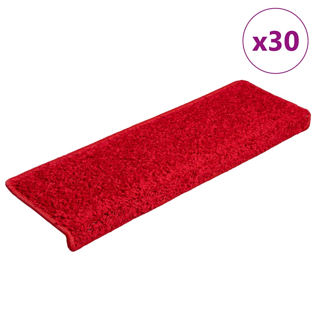 Stair Mats 30 Pcs. 65X21X4 Cm Red