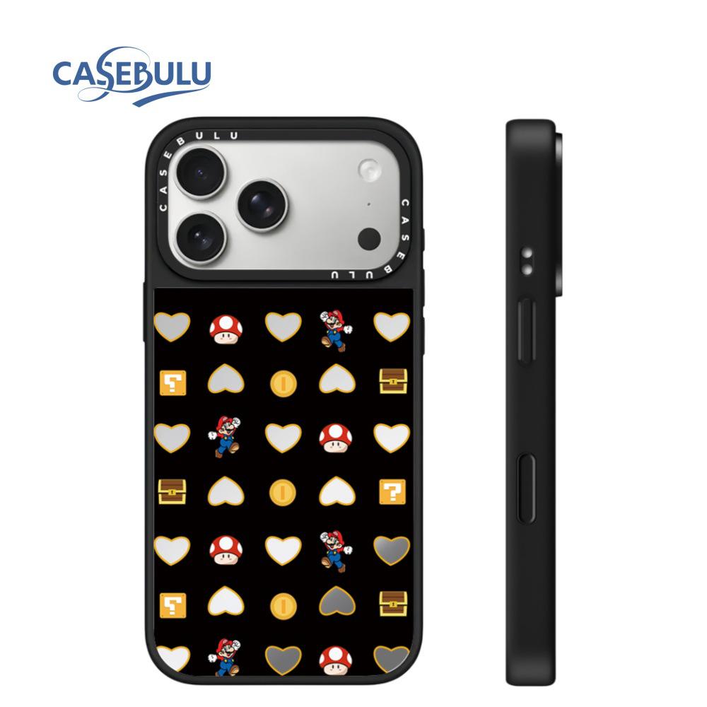 Heart-Shaped KT Cat Mirror Case for iPhone 15/16/17 Pro Max