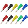 10PCS 4mm Banana Plug Copper Nickel Plating Safety Retractable Stackable Solder In Line DIY Assembly Test Leads Connectors Plug