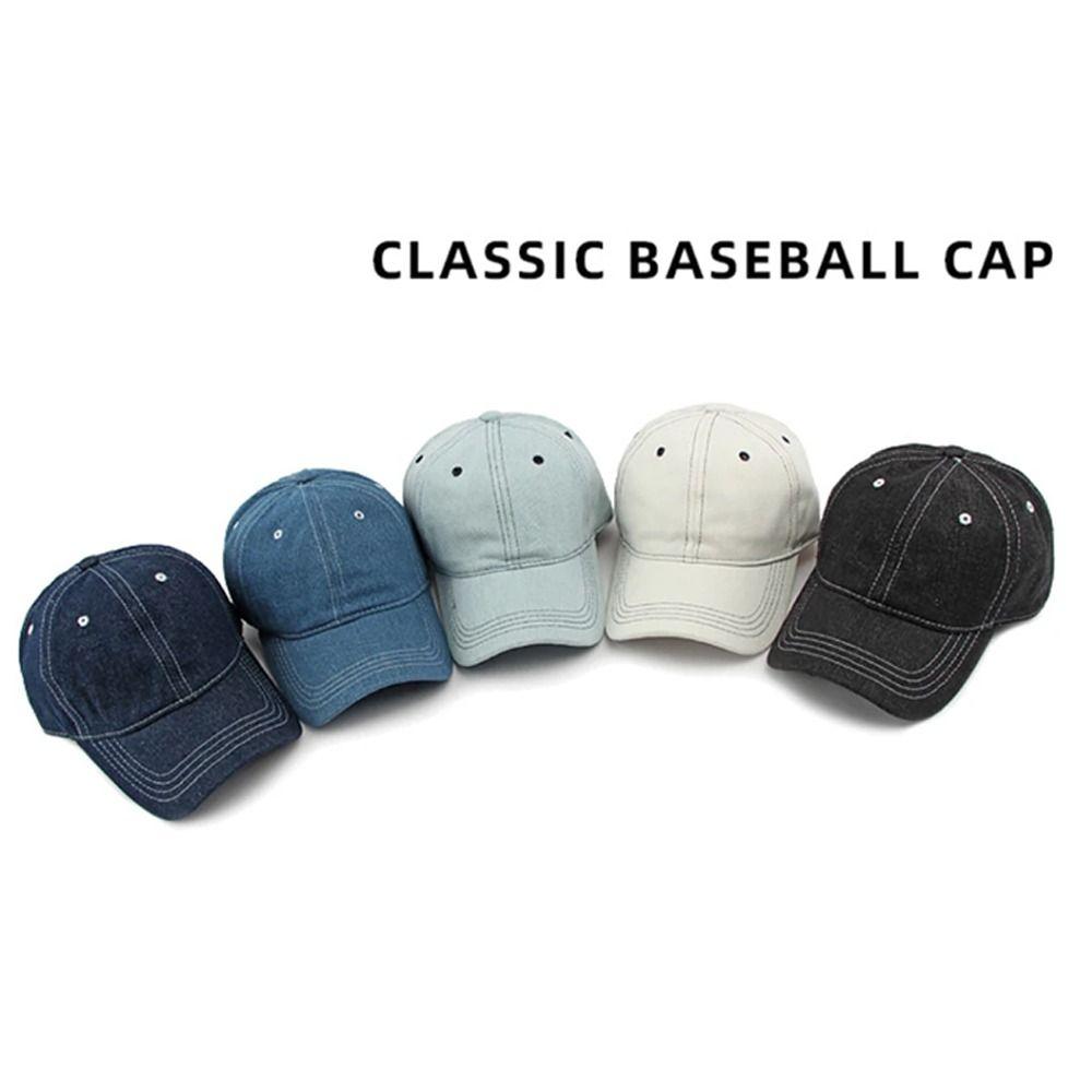 Breathable Baseball Cap Solid Color Trucker Hat Fashion Sun Hat  Outdoor Sports