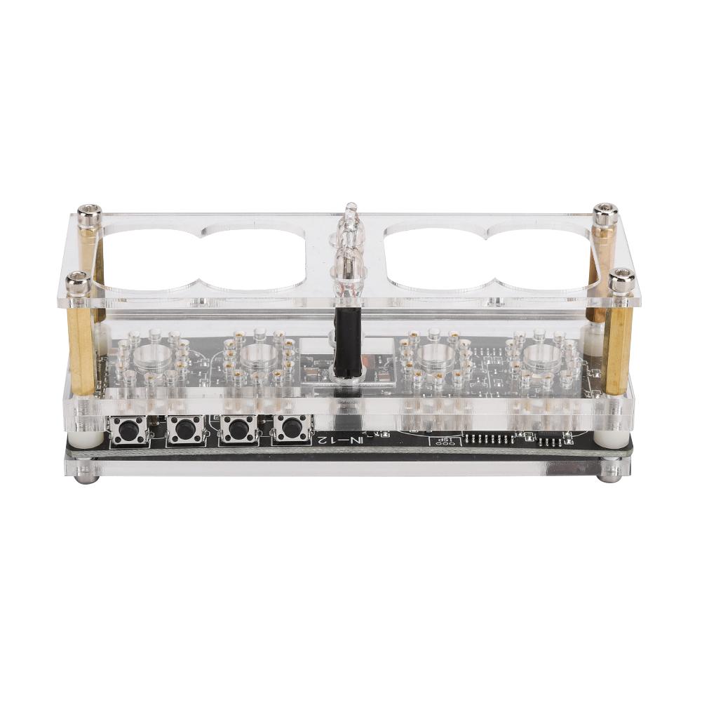 

IN‑12 Светодиодные ламповые часы 4‑битные семицветные RGB светодиодные цифровые часы Nixie IN‑12B