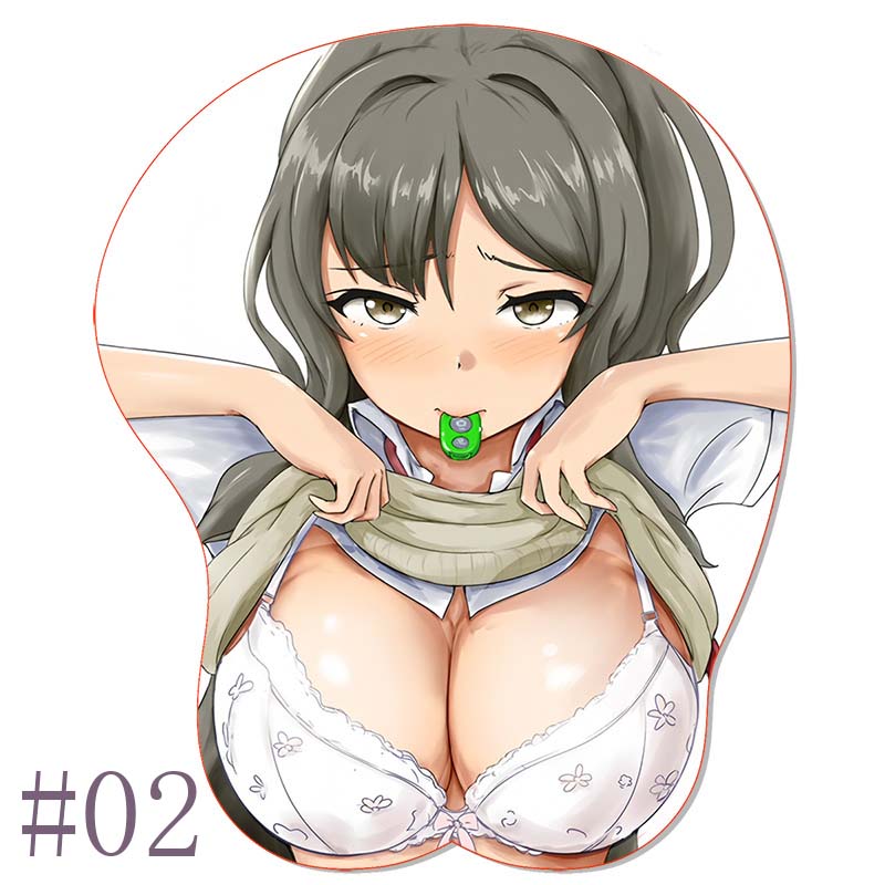 Anime Futaba Rio 3D Mouse Pad B_Bunny G_Girl S_Senpai Mousepad Silicone Titty Boobs Wrist Support MousePad Oppai Mouse Mat