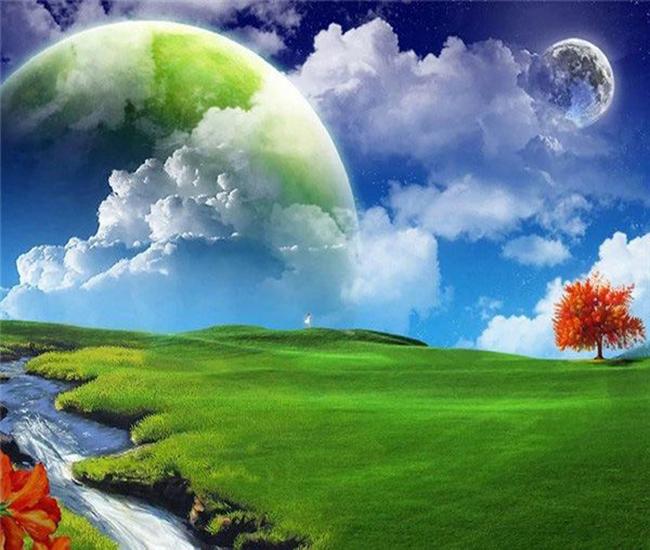 RUOPOTY Digital Natural Scenery Hand-Painted Art Gift Diy Digital Painting Set Room Decoration