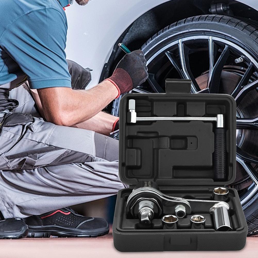 Lug Nut Remover with 17mm/19mm/21mm Sockets Heavy Duty Labor-Saving Nut Disassembly Tool Torsional Torque Multiplier Nut Remover
