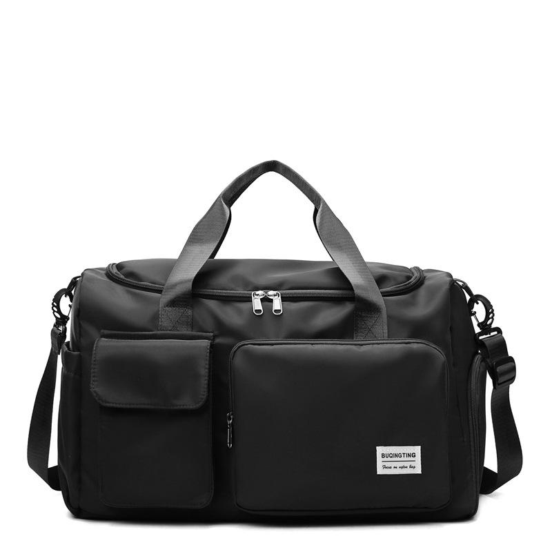 

Спортивная сумка большой вместимости с отделением для влажных/сухих вещей и обуви, ткань Оксфорд, возможен индивидуальный логотип.