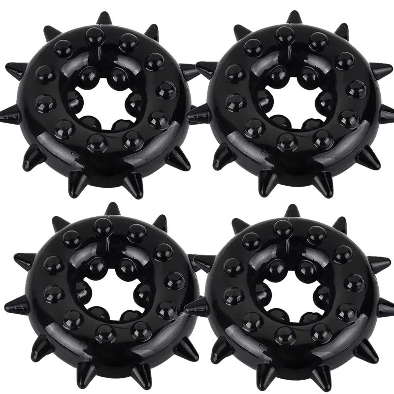 Male Cockring TPE Soft Time-delay Ring Snowflake Shape Masturbator Flexible TPE Erection Ring Adults Sex Toy for Men Lock Ring