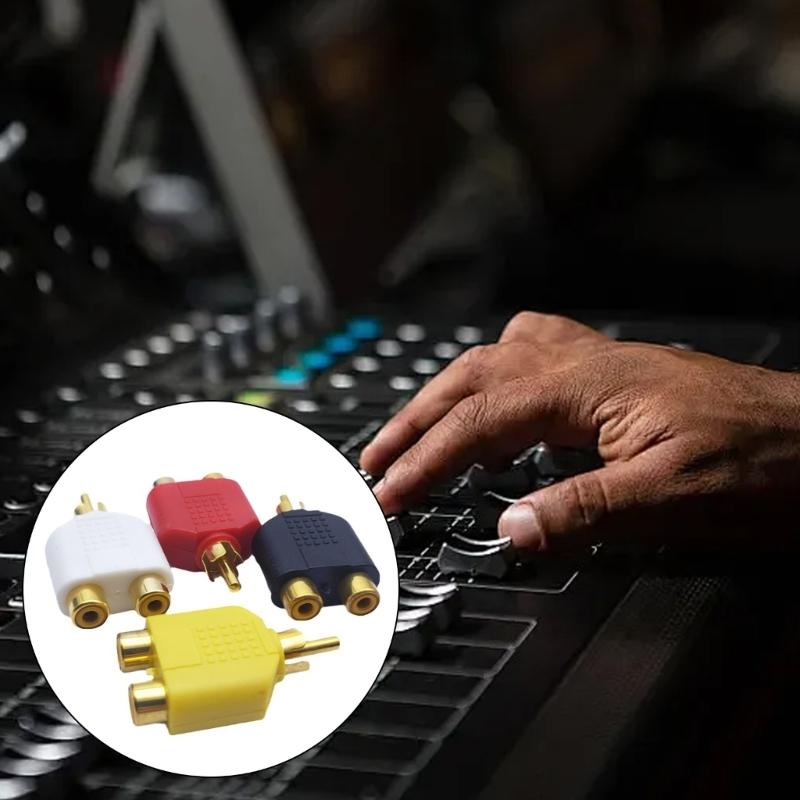 Mono Y Adapter Splitter Cable Adapter1 Male to 2 Female for Extending Auditory Video Cables Connectors 1PC