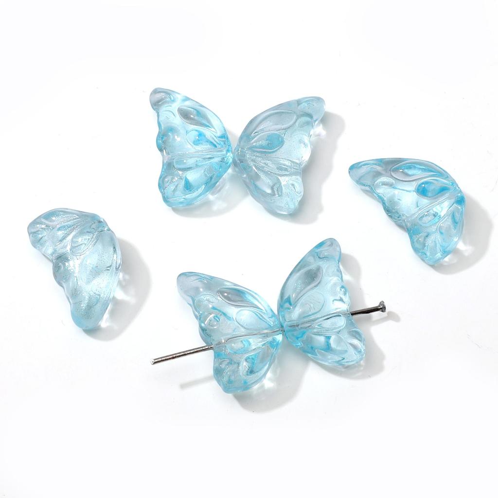 10Pcs Glass Single Wing Beads for Jewelry Making DIY Bracelet Necklace