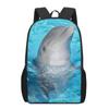 Dolphin Ocean Animal Print Children School Bag Girls Boys Casual Backpack Student Schoolbag Teenager Daily Storage Rucksacks
