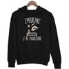 Hoodie - Sorry I Can't - Black - Unisex - Long Sleeves