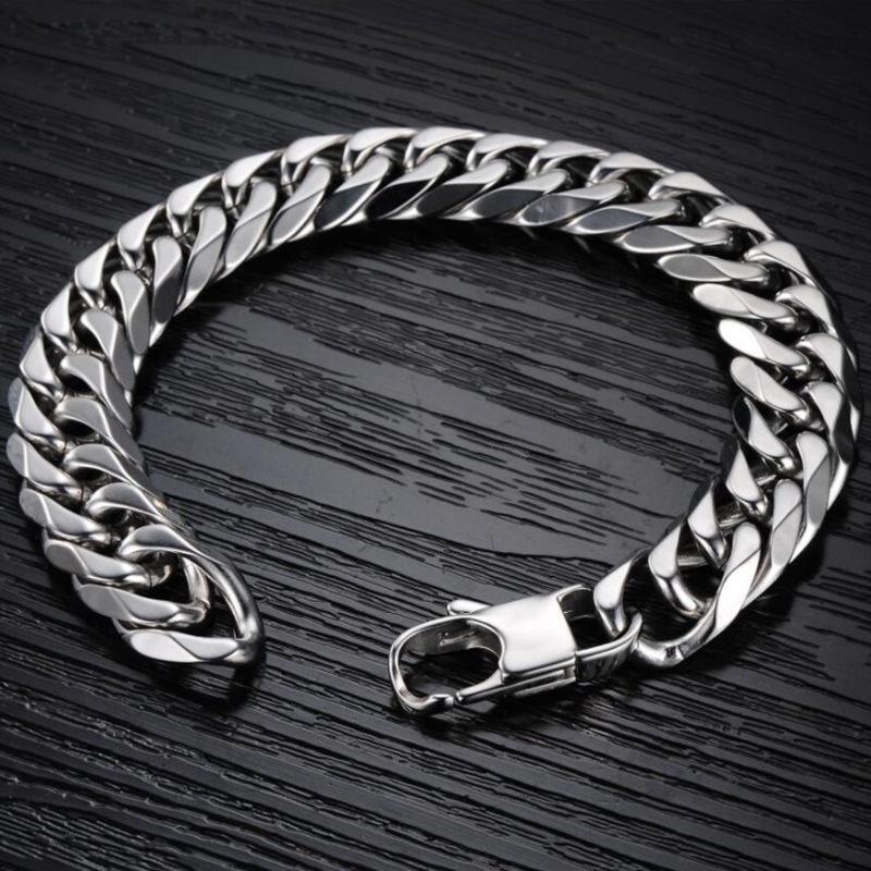 Korean Style Personalized Titanium Stainless Steel Men's Muscle Chain Bracelet
