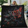 Rose Blanket, Soft Cozy Floral Throw Blanket Gift for Girl Women, Fuzzy Comfy Flannel Blanket for Couch,Travel,Bed,House Decor