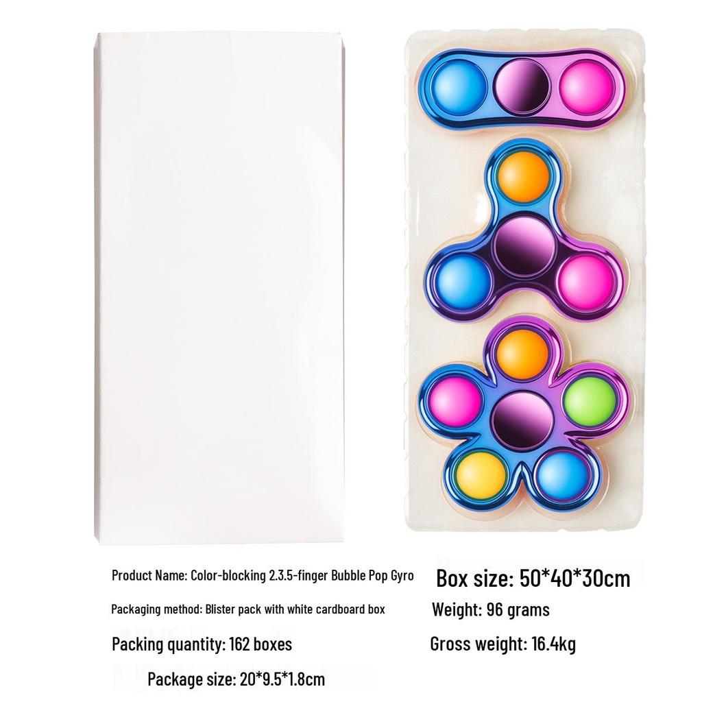 Trending Two-Color Rat Killer Fidget Spinner: Colorful Bubble Pop Finger Spinning Top