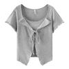 Semir Women's Faux Two-Piece Tie-Up T-Shirt