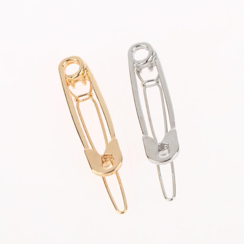 2Pcs Punk Personalized Punk Minimalist Girl Hairpin Hair Accessories Snap-On Side Clips Bangs Clips