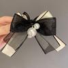 New Lace Bow Pearl Hair Claws Advanced Sense Elegant Hair Clip Women Korean Fashion Girls Daily Wear Hairpins Hair Accessories